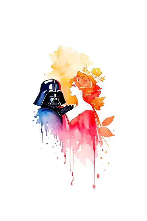 Darth Vader And Beauty And The Beast Rose
