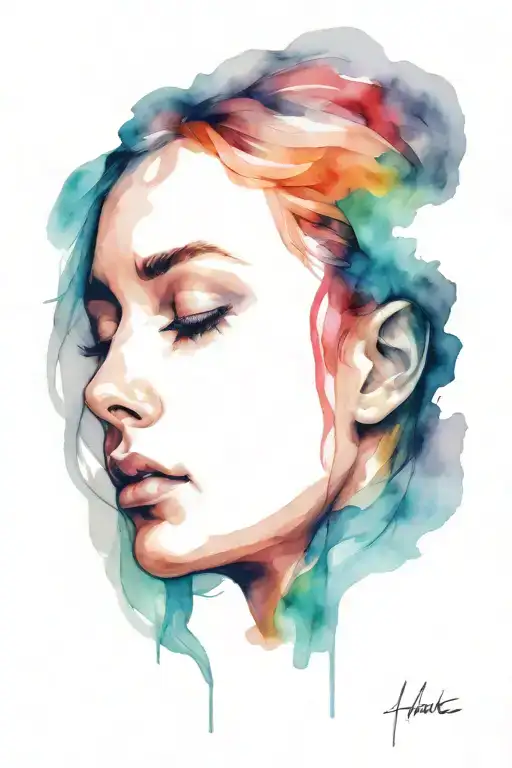 Depressed Person Head Sad Abstract