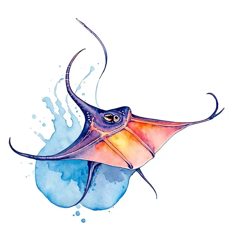 Watercolor Stingray