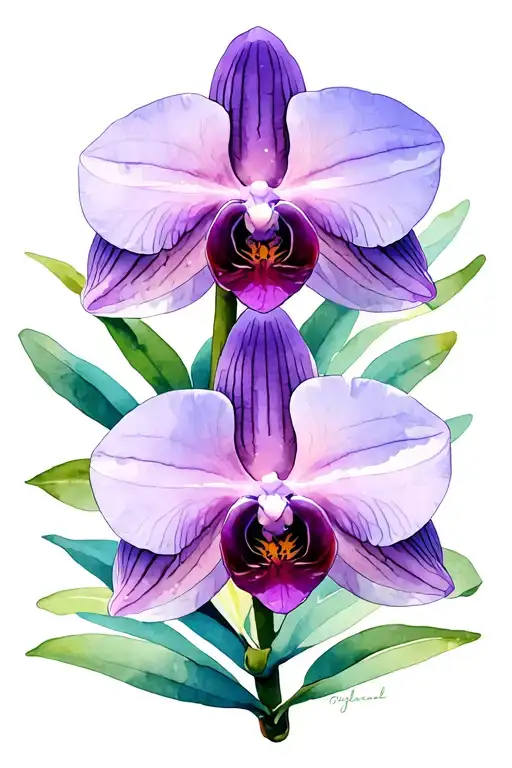 Blue Singapore Orchid Subtle Cross