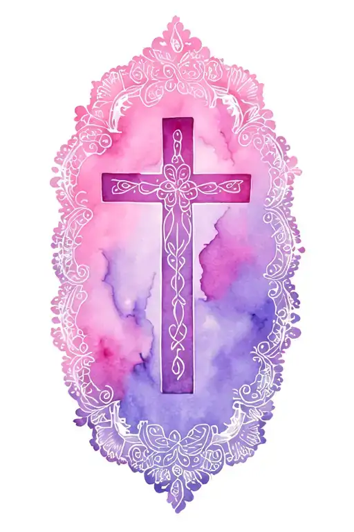 Lace Around Cross Surrounded