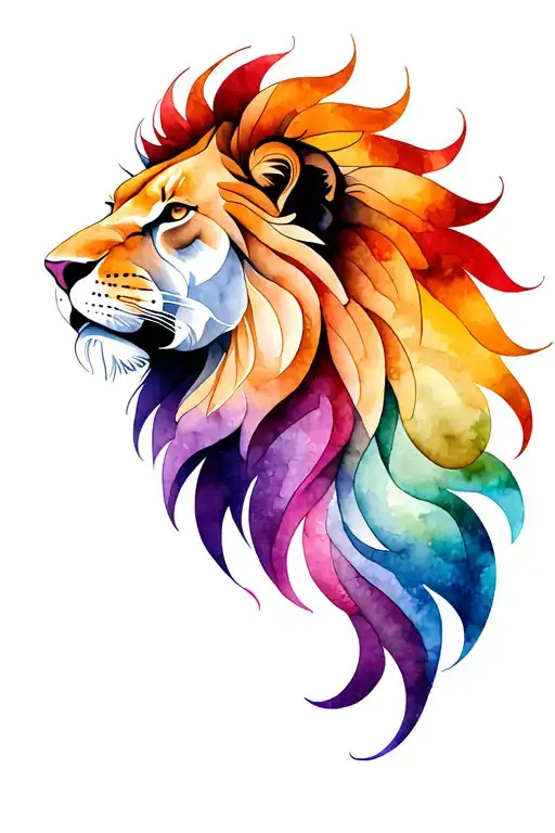 A Lions Head Completely Made Out Of Mandala Design