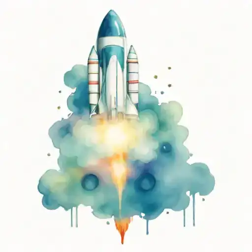 Space Rocket Ship Blasting