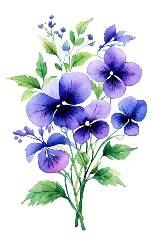 Violets Intertwined