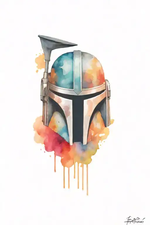 Mandalorian Helmet Abstract
