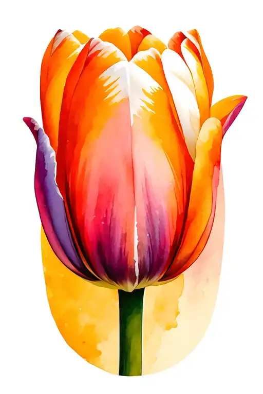 Tulip Flower Geo Patern