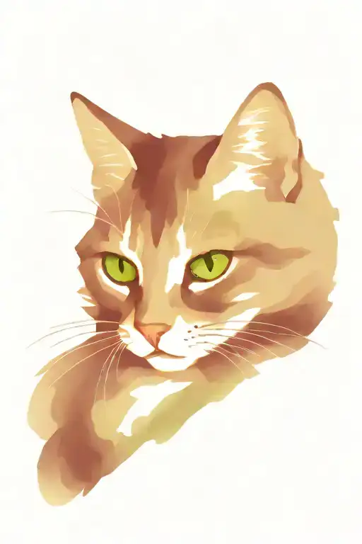 Grey Cat With Green Eyes