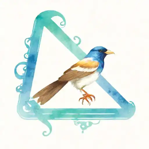 Sheet Music Around Clan Crest With Magpie