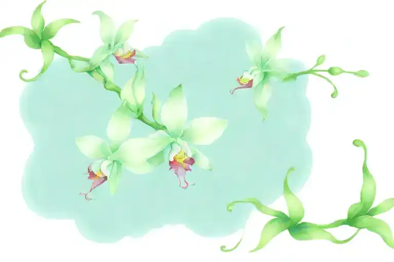 Orchid Vine Wrapping With Hummingbirds