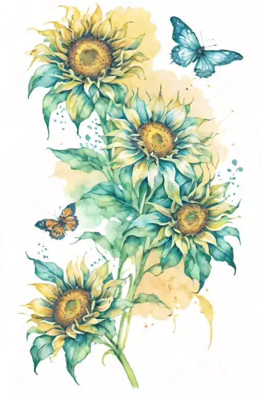 Semicolon Sunflower Field Transformed