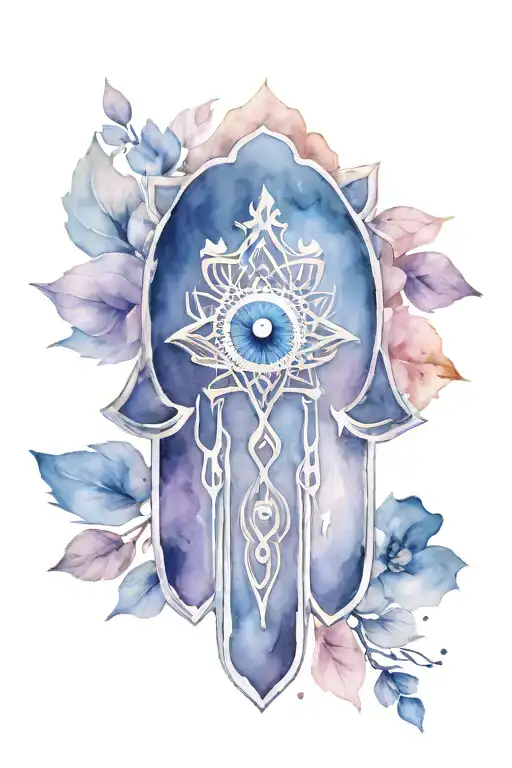 Boho Hamsa With Evil Eye In The Middle