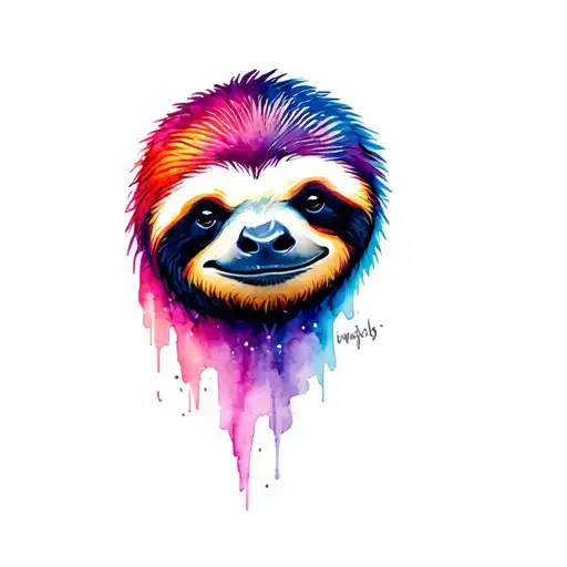 Psychedelic Sloth Face