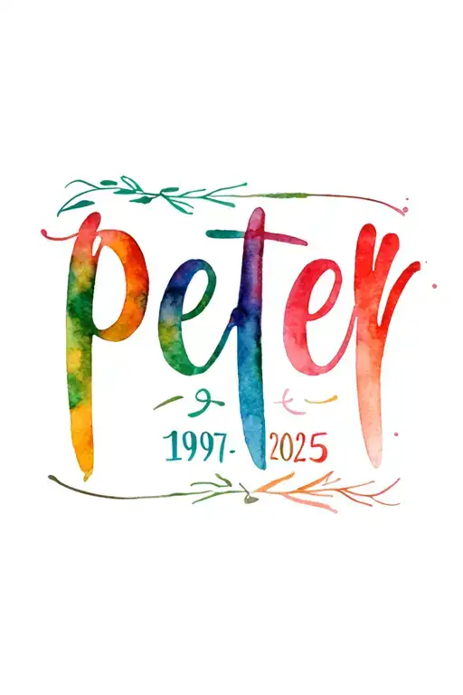 The Name 'Peter' With The Numbers '1997-2025