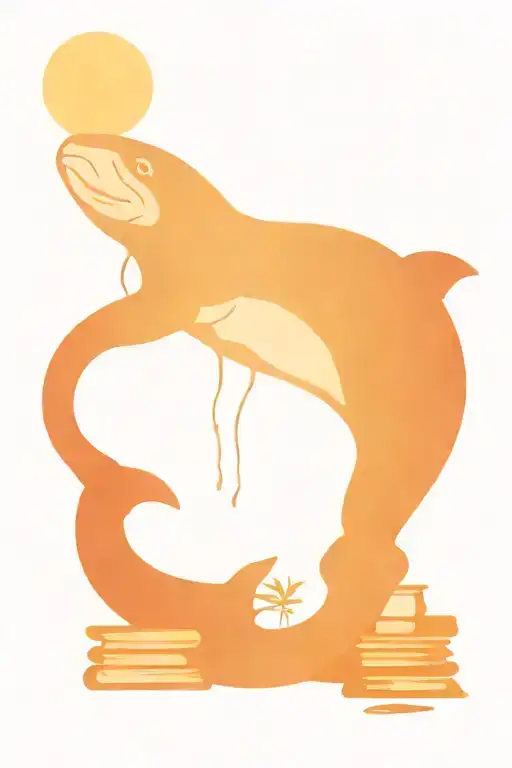 Books With Moon And Manatee