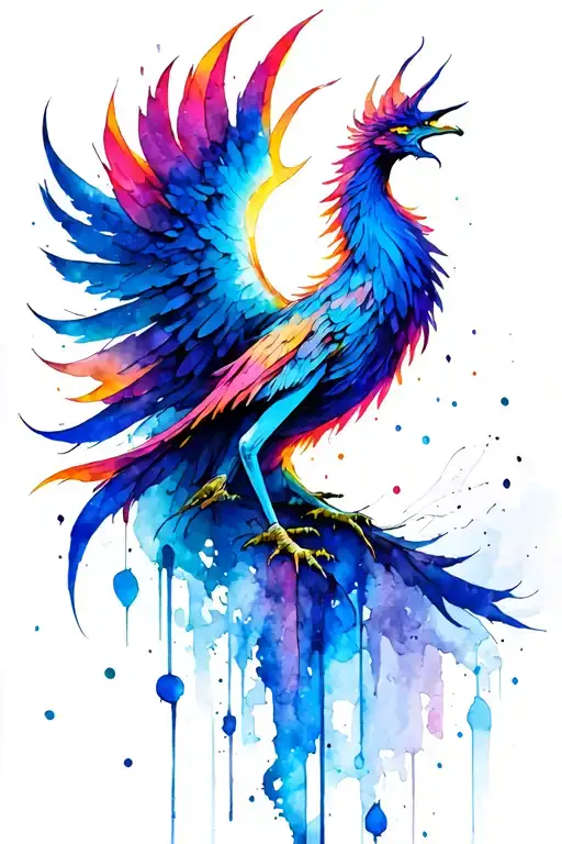 Neon Cyberpunk Phoenix