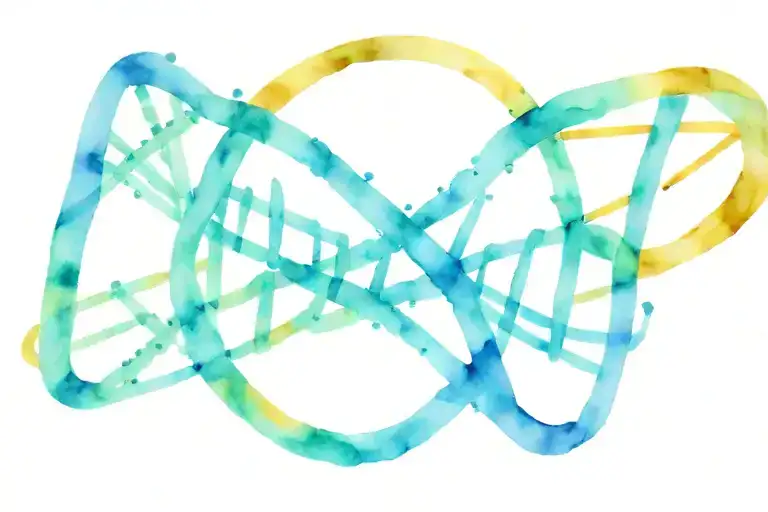 Dna Strand Intertwined Infinity Symbols Integrated