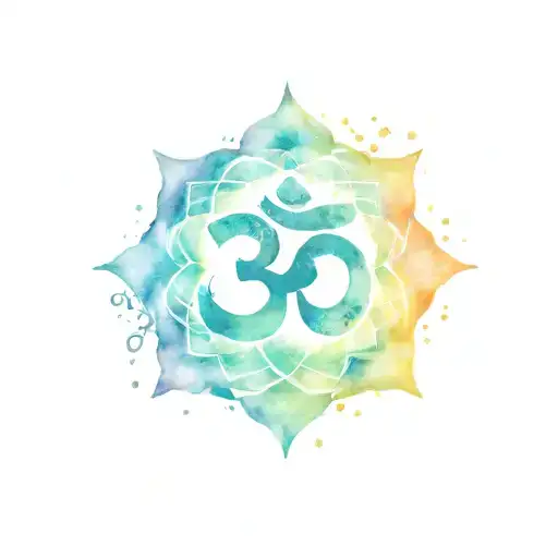 Om Symbol With A Cosmic Design Representing The Interconnectedness Of All Things In Hinduism