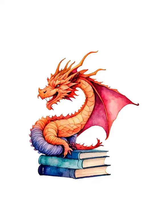 Books Yarn And Dragon