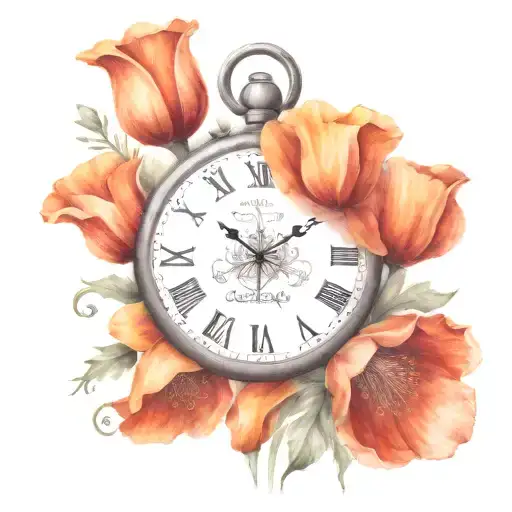 California Poppy Flower Tattoo To Represent My Dad