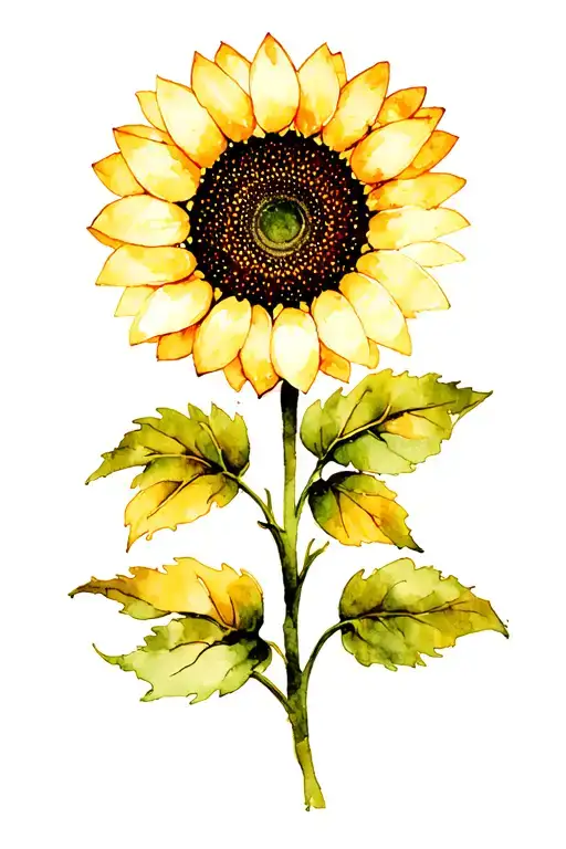 Sunflower With Mehndi Patterns