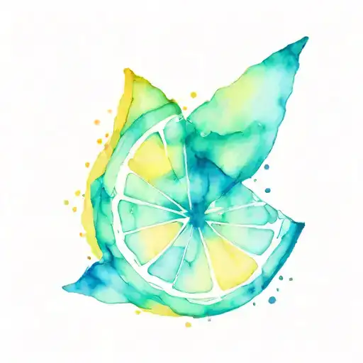 Abstract Lemon Wedge