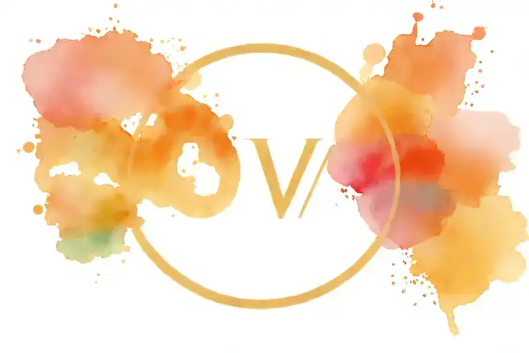 Circle With A V In The Center