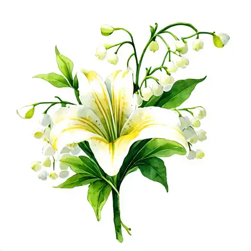 Lily Of The Valley And Hawthorn