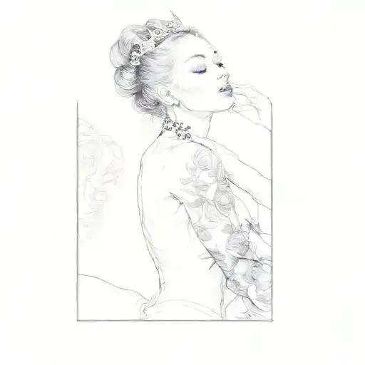 A Woman With Tattoos And A Woman With Tattoos Queen Crown