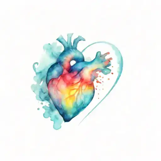 Water Color Heart Shape