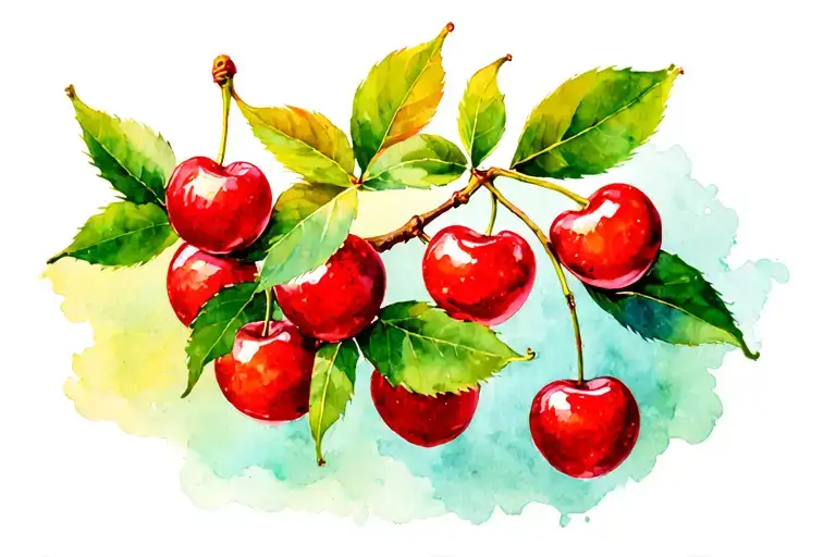 Cherry Fruit Tree Branch