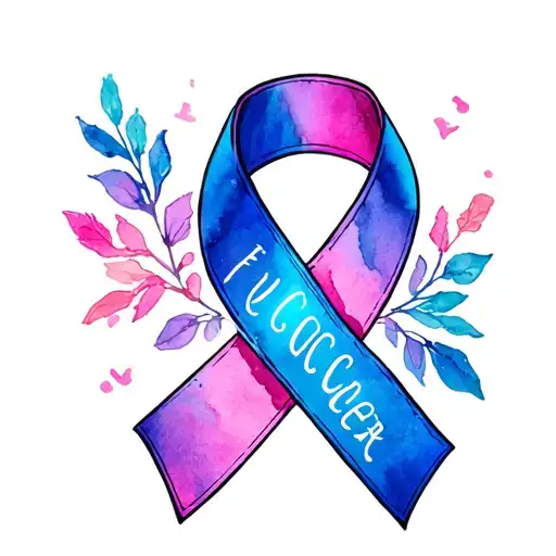 Fuck Cancer With Ribbon