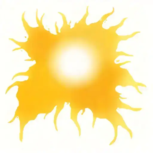 Watercolor Sun Shining Brightly