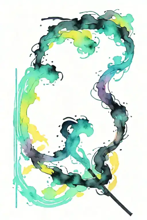 Neon Stick With Black Background