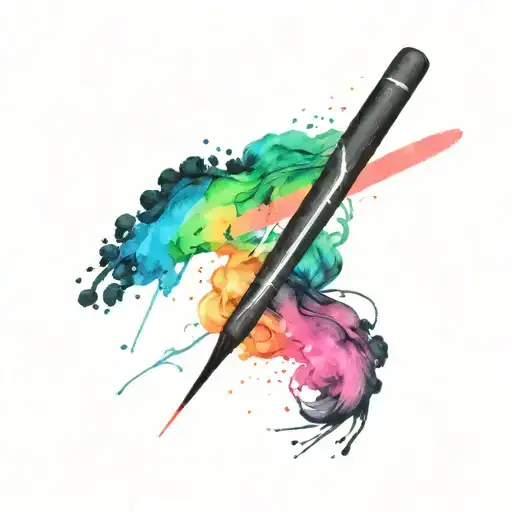 Neon Stick With Black Background