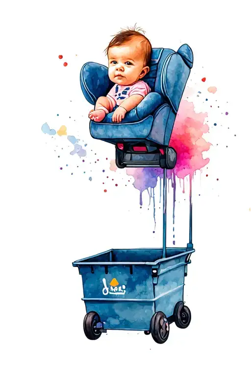 Baby In Carseat On Dumpster