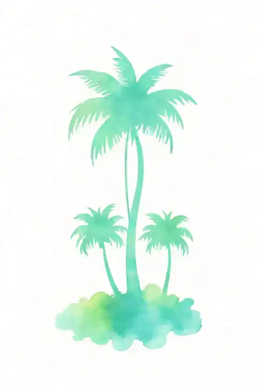 Palm Tree And Alien Head