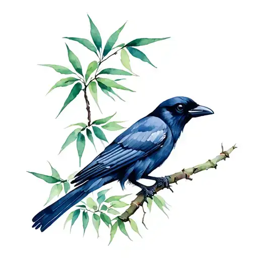 Bamboo And Crow