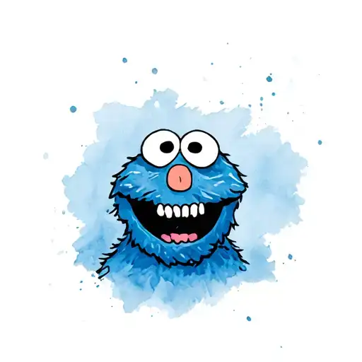 Cookie Monster As A Pirate Skull