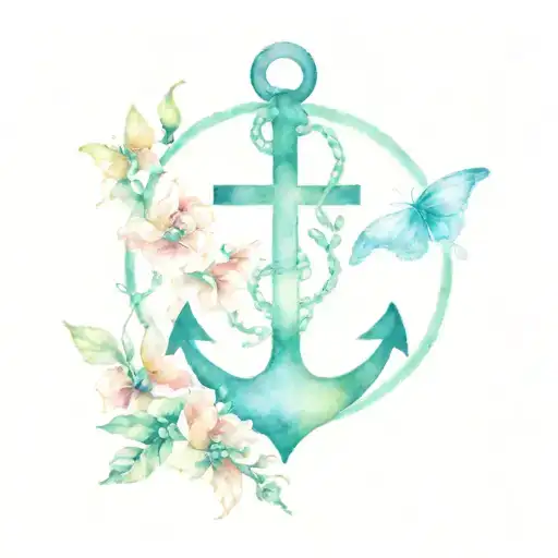 Anchor And Butterfly