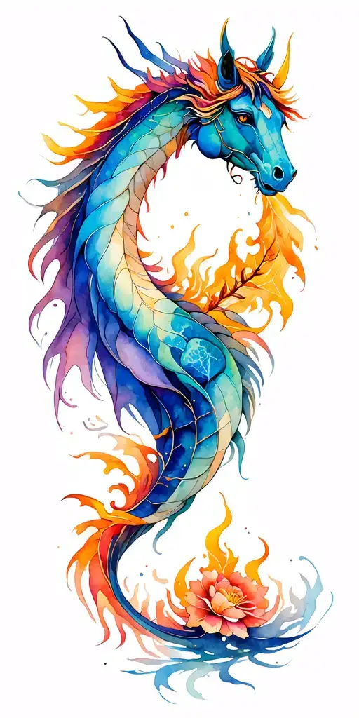 Feminine Dragon Horse Water Fire Earth Metal Elements And Yukon Based Inspired Florals And Fauna