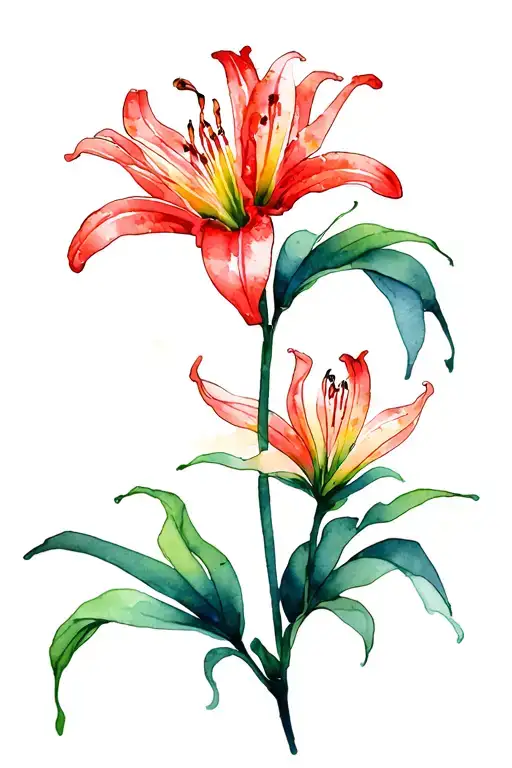 Red Spider Lily Flower