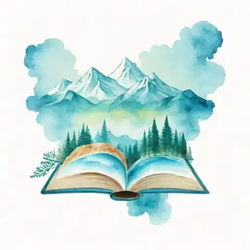 Book And Mountain Landscape