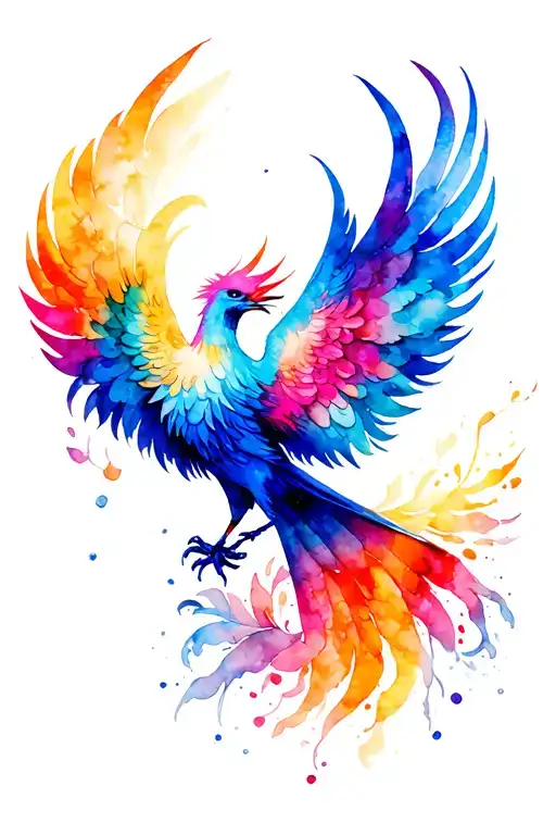 Colourful Phoenix Emerging