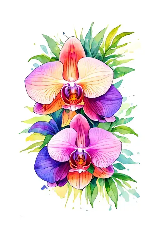 Honduras Mayan And Orchids Intertwined