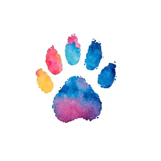 Cat Paw Print Sunflower Intertwined