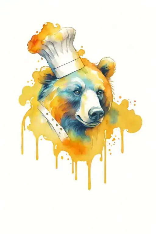 A Sarcastic Cheeky Bear Who Is A Chef Flambe