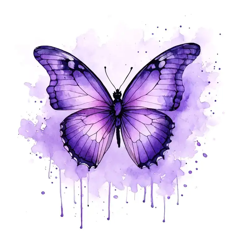 Detailed Purple Butterfly With Eccentric Nuances