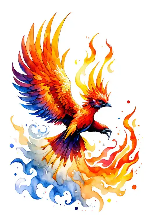 Fire Pheonix Bird Flying
