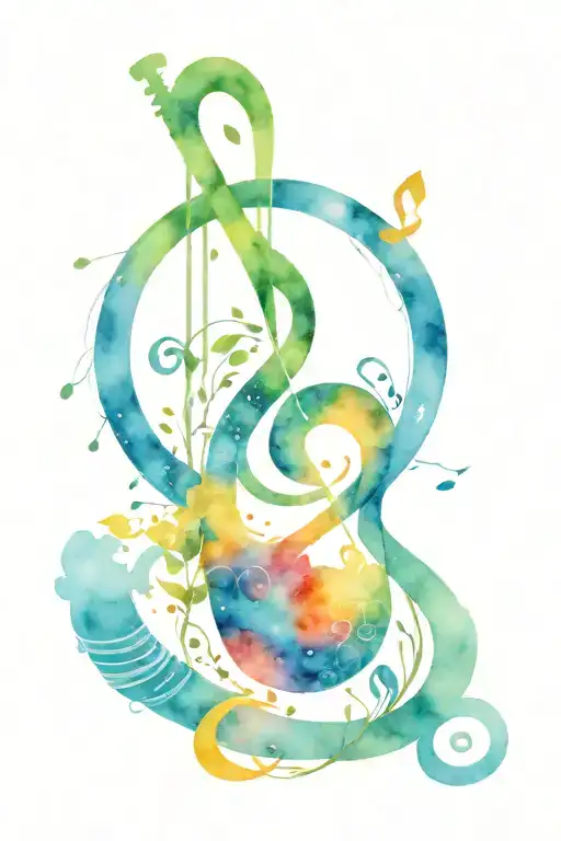 Leo Zodiac With Music Notes And Staff And An Infinity Symbol