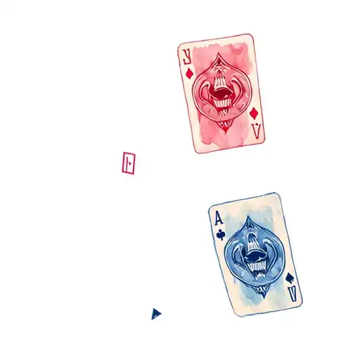 Royal Flush On Forearm With Scary Details